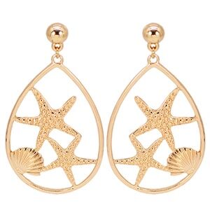 Layered Sea Life Drop Earrings